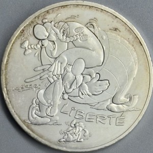 Реверс монеты Франция, 10 евро, 2015, LIBERTÉ, смех