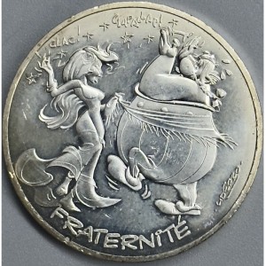 Реверс монеты Франция, 10 евро, 2015, FRATERNITÉ, испанка