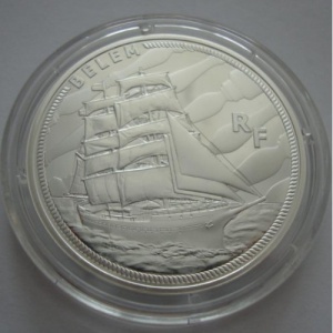 Аверс монеты Франция, 10 евро, 2016, Великие корабли Франции - Барк Belem
