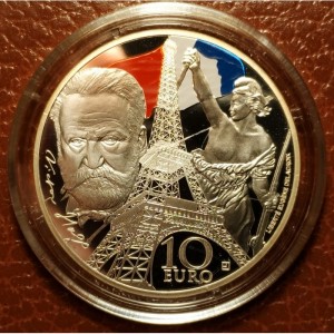 Реверс монеты Франция, 10 евро, 2017, Век стекла и железа