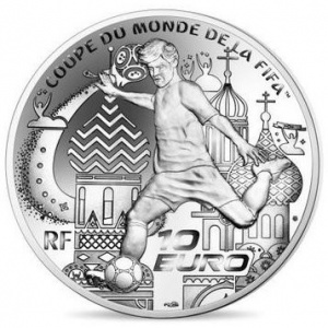 Аверс монеты Франция, 10 евро, 2018, Чемпионат мира по футболу 2018, Россия