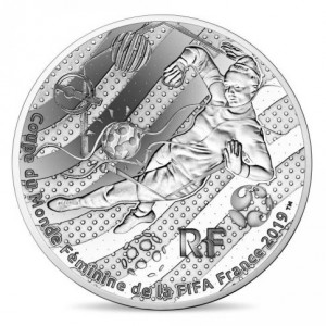 Аверс монеты Франция, 10 евро, 2019, Чемпионат мира по футболу среди женщин, 2019 - Вратарь