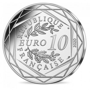 Реверс монеты Франция, 10 евро, 2020, Гаргамель и Азраил