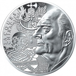 Реверс монеты Франция, 10 евро, 2020, Жак Ширак