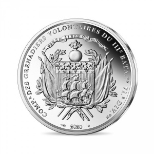 Реверс монеты Франция, 10 евро, 2020, Прибытие маркиза де Ла Файета в Бостон