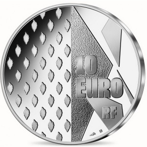 Реверс монеты Франция, 10 евро, 2021, Сборная Франции