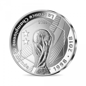 Аверс монеты Франция, 10 евро, 2022, Чемпионат мира по футболу 2022 в Катаре