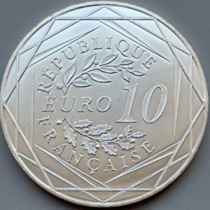 Аверс монеты Франция, 10 евро, 2025, Космическая одиссея - Марс