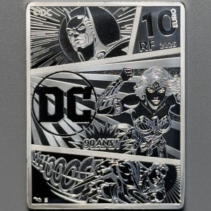 Аверс монеты Франция, 10 евро, 2025, 90 лет DC Comics - Чудо-женщина