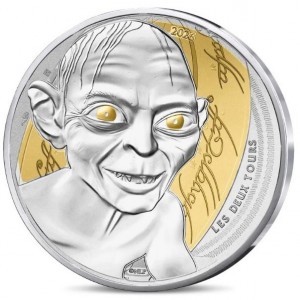 Реверс монеты Франция, 10 евро, 2026, Властелин колец - Голлум