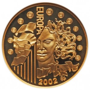 Реверс монеты Франция, 20 евро, 2002, Европа