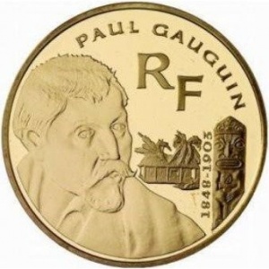 Аверс монеты Франция, 20 евро, 2003, 100 лет со дня смерти Поля Гогена