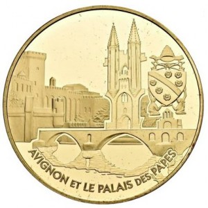 Реверс монеты Франция, 20 евро, 2004, Авиньон и Папский дворец