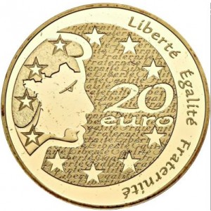 Реверс монеты Франция, 20 евро, 2004, Марианна