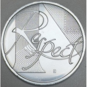 Реверс монеты Франция, 25 евро, 2013, Республика - Уважение
