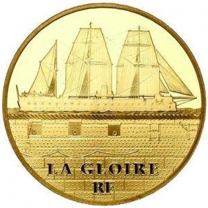 Аверс монеты Франция, 50 евро, 2013, Великие французские корабли - La Gloire