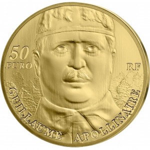 Аверс монеты Франция, 50 евро, 2018, 7 искусств - Гийом Аполлинер и поэзия