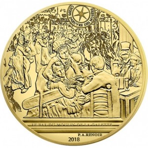 Аверс монеты Франция, 50 евро, 2018, Музейные шедевры - Бал в Мулен де ла Галетт