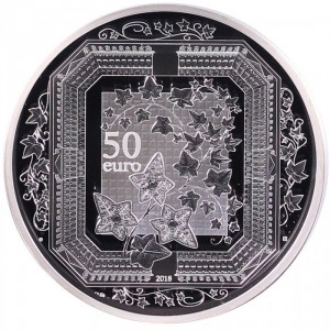 Реверс монеты Франция, 50 евро, 2018, Ювелирная и часовая фабрика "Boucheron"
