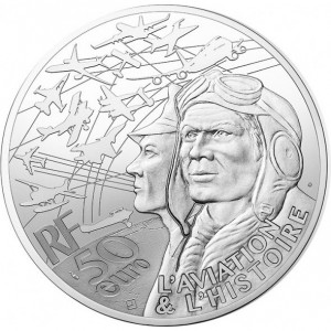 Аверс монеты Франция, 50 евро, 2019, История авиации - Конкорд