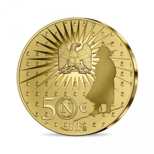 Аверс монеты Франция, 50 евро, 2021, 200 со дня смерти Наполеона Бонапарта