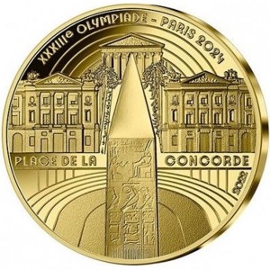 Реверс монеты Франция, 50 евро, 2022, Площадь Согласия
