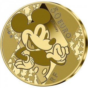 Аверс монеты Франция, 50 евро, 2023, Disney 100