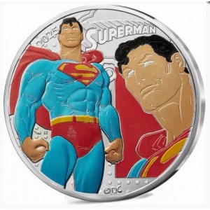 Реверс монеты Франция, 50 евро, 2025, DC Comics - Супермен