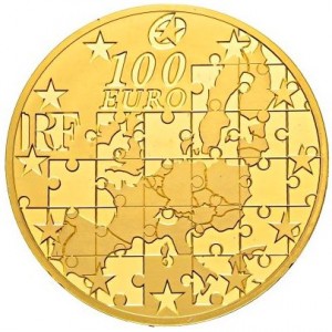 Аверс монеты Франция, 100 евро, 2004, Расширение Европейского Союза