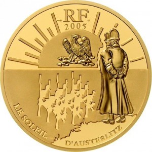 Аверс монеты Франция, 100 евро, 2005, 200 лет битве при Аустерлице