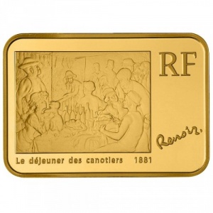 Аверс монеты Франция, 100 евро, 2009, Художники - Ренуар
