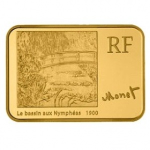 Аверс монеты Франция, 100 евро, 2009, Художники - Клод Моне