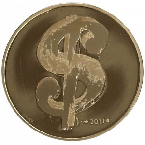 Реверс монеты Франция, 100 евро, 2011, 25 лет со дня смерти Энди Уорхола