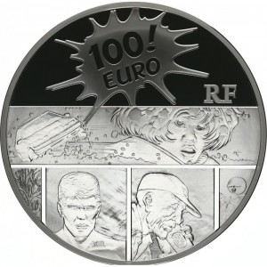 Аверс монеты Франция, 100 евро, 2011, Герои комиксов - XIII