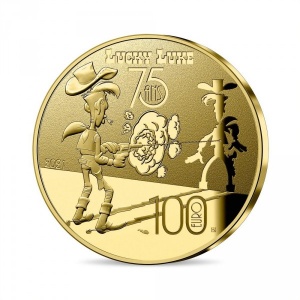 Реверс монеты Франция, 100 евро, 2021, Счастливчик Люк