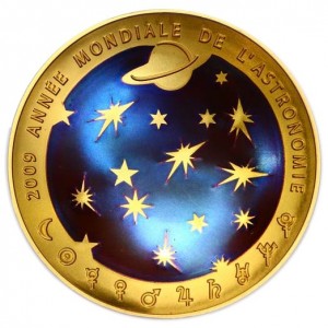 Реверс монеты Франция, 200 евро, 2009, Международный год астрономии