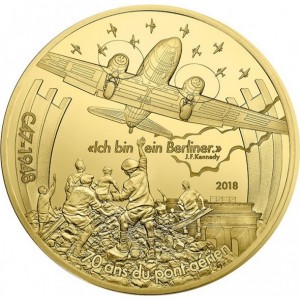 Реверс монеты Франция, 200 евро, 2018, История авиации - Douglas C-47