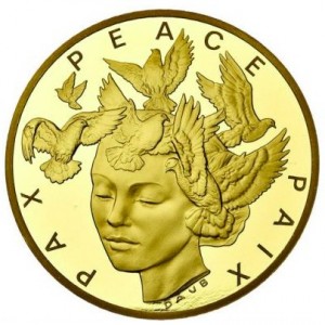 Реверс монеты Франция, 200 евро, 2020, 75 лет Победе /VICTORIAM PACIS/