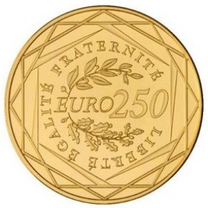 Реверс монеты Франция, 250 евро, 2009, Сеятель