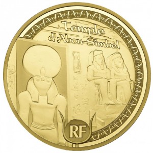 Аверс монеты Франция, 500 евро, 2012, Всемирное наследие ЮНЕСКО - Абу-Симбел