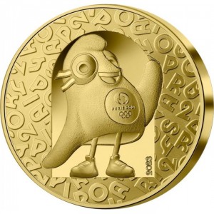 Реверс монеты Франция, 500 евро, 2023, Талисман Фриж
