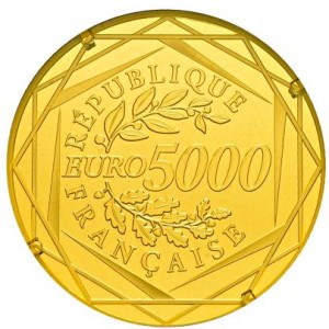 Аверс монеты Франция, 5000 евро, 2012-2013, Геркулес