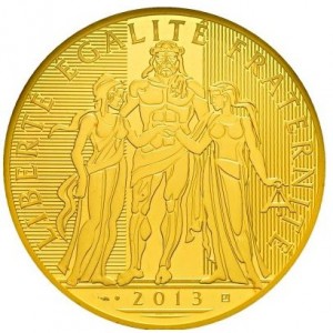 Реверс монеты Франция, 5000 евро, 2012-2013, Геркулес