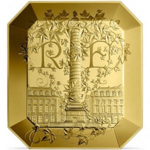 Аверс монеты Франция, 5000 евро, 2018, Ювелирная и часовая фабрика "Boucheron"