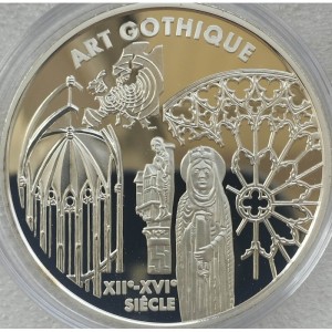 Реверс монеты Франция, 6.55957 франков, 1999, Стили искусства Европы - Готика