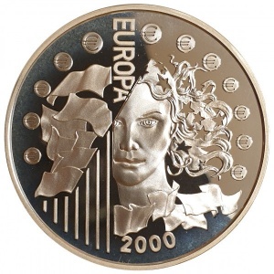 Аверс монеты Франция, 6.55957 франков, 2000, Введение евро