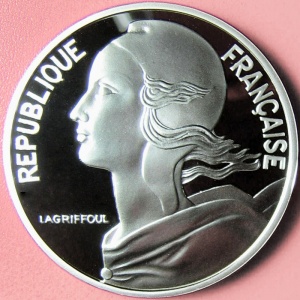 Аверс монеты Франция, 10 франков, 2000, Свобода /Анри Лагрифул/