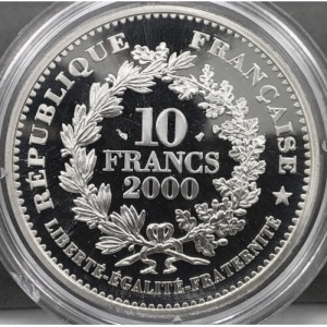 Реверс монеты Франция, 10 франков, 2000, Марианна /Жюль-Клеман Шаплен/