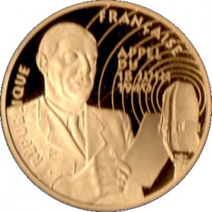 Аверс монеты Франция, 500 франков, 1994, История Второй Мировой войны - Обращение Шарля де Голля