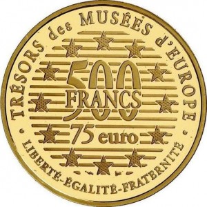 Реверс монеты Франция, 500 франков, 1997, Сокровища европейских музеев - Маленькая танцовщица
